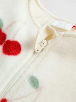 Rouge - Lot de 2 dors-bien bébé en micro polaire avec fermeture éclair bidirectionnelle