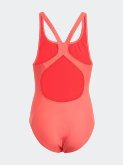 Rouge - maillot de bain adidas 3-Rayures C-Back pour enfant