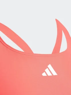 Rouge - maillot de bain adidas 3-Rayures C-Back pour enfant
