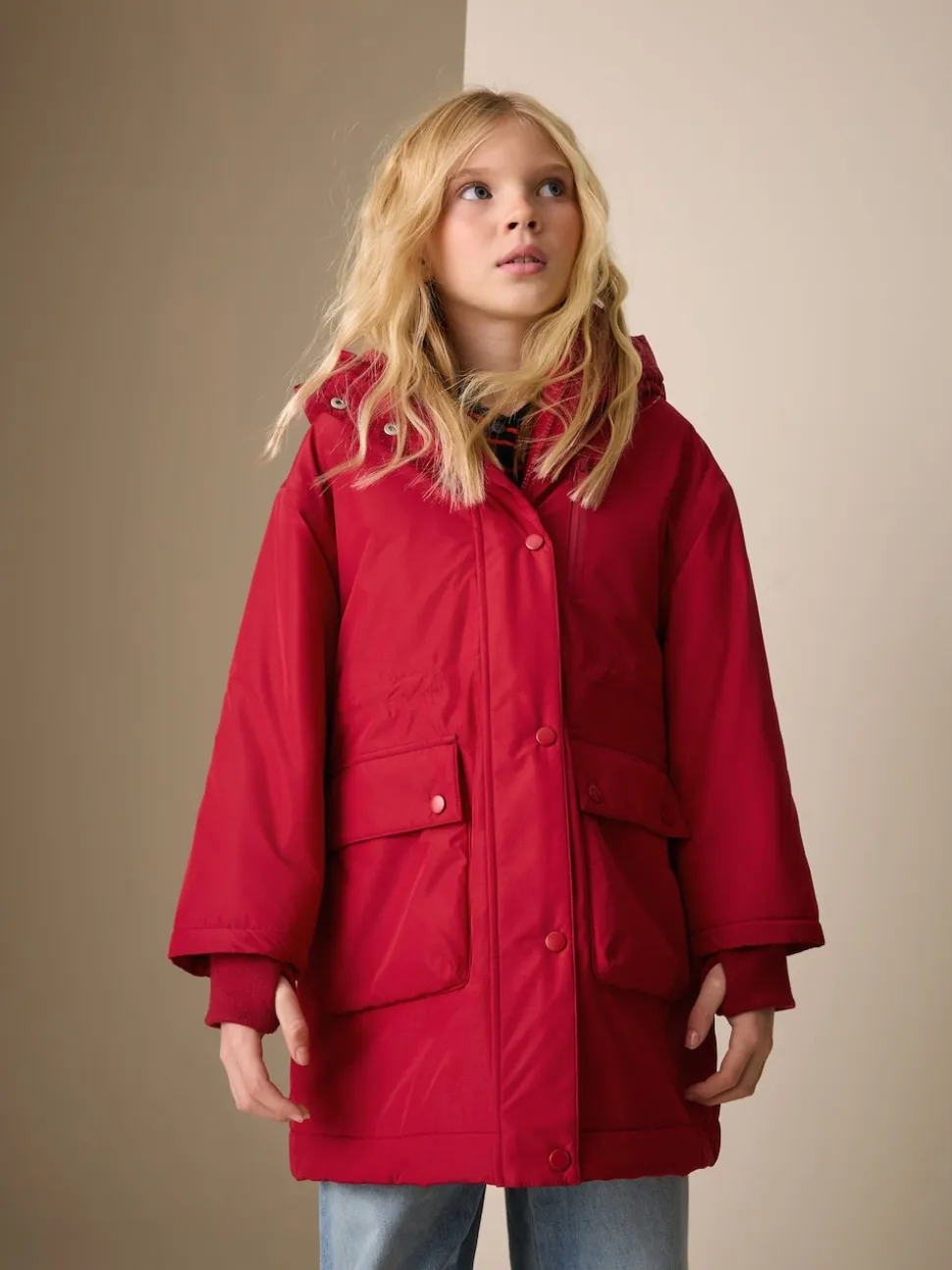 Rouge - Manteau matelassé imperméable (4-12ans)