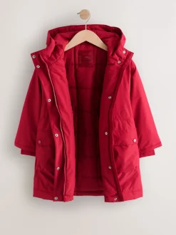 Rouge - Manteau matelassé imperméable (4-12ans)