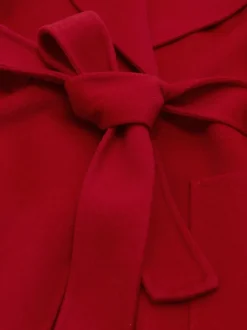 Rouge - Manteau Reiss Lucia en laine Blend à double boutonnage à coutures invisibles