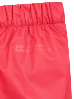Rouge - Pantalons imperméable doublé en polaire Mountain Warehouse pour enfants