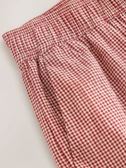 Rouge - Pantalons Jambe large Vichy