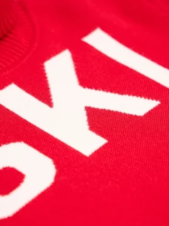 Rouge - Pull de Noël The Little Tailor Kids Ski Text