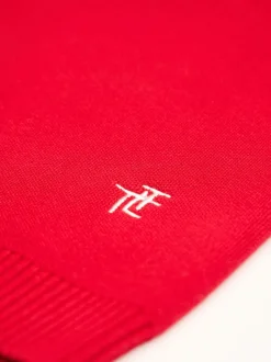 Rouge - Pull de Noël The Little Tailor Kids Ski Text