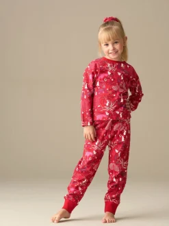 Rouge - Pyjama Angel & Rocket Amelia imprimé scandinave