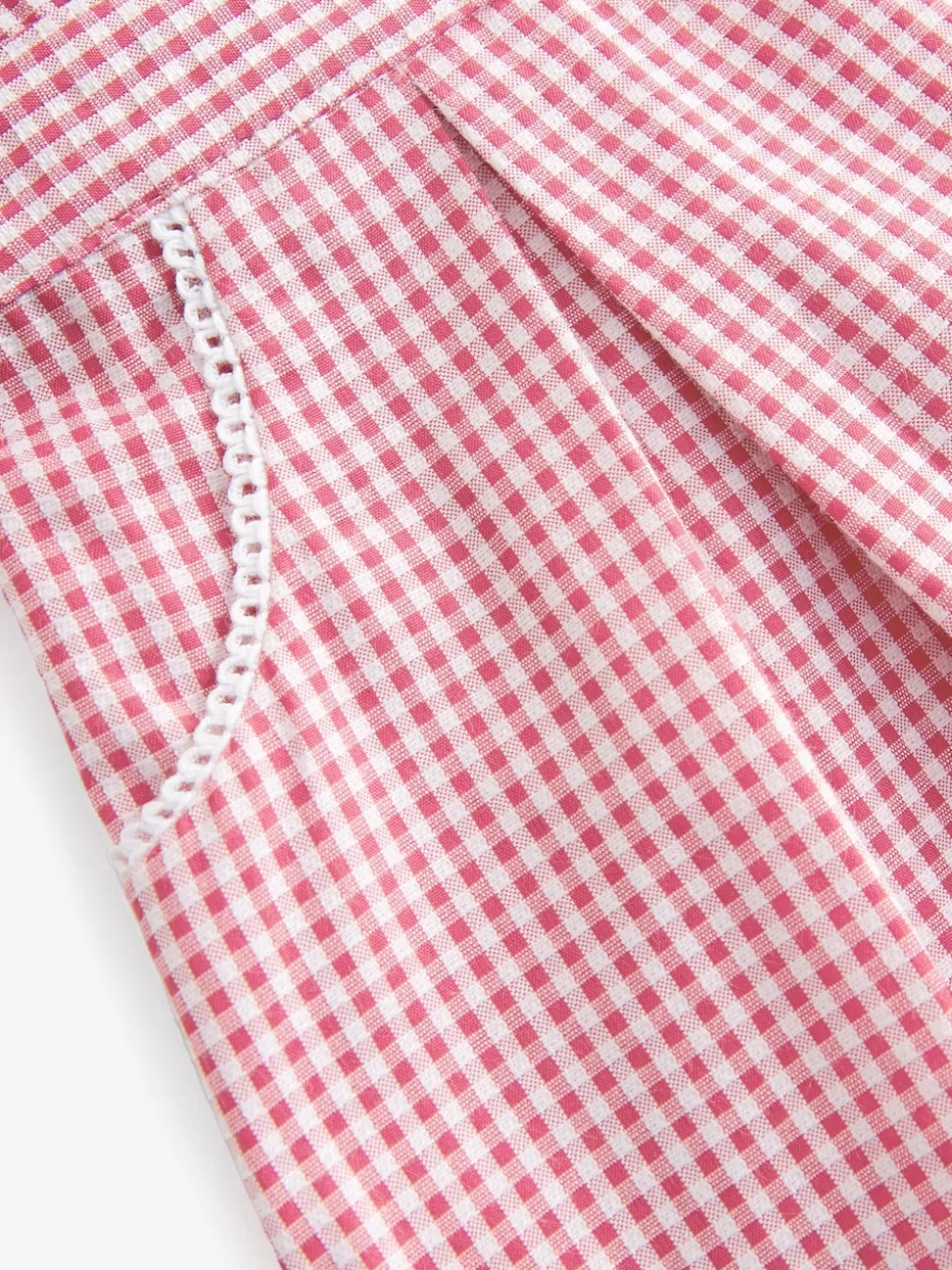 Rouge - Robe d'école Vichy à col festonné Cotton Rich (3-14ans)