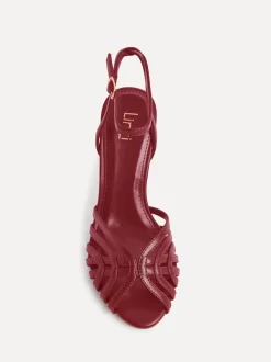 Rouge - Sandales à talons aiguilles Linzi Eros en cage