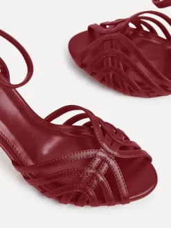 Rouge - Sandales à talons aiguilles Linzi Eros en cage