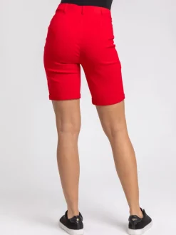 Rouge - Short Roman extensible à revers