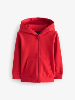 Rouge - Sweat à capuche zippé (3-16ans)