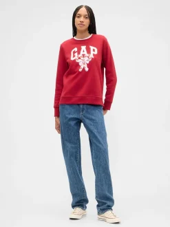 Rouge - Sweat Gap décontracté à logo