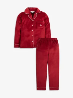 Rouge - The Little Tailor Kids Pyjama de Noël en velours doux de luxe