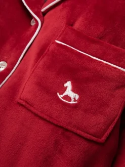 Rouge - The Little Tailor Kids Pyjama de Noël en velours doux de luxe