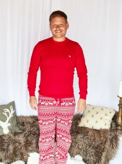 Rouge - The Little Tailor - Pyjama de Noël à motif Fair Isle de renne pour homme