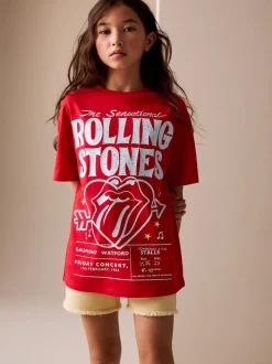 Rouge - T-shirt The Rolling Stones Band (3-16ans)