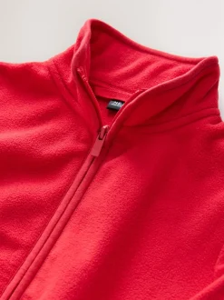 Rouge - Veste polaire zippée avec poches (3-16ans)