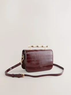 Rouge baie - Sac à poignée supérieure avec quincaillerie Or