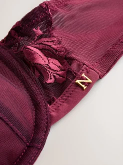 Rouge baie - Soutien-gorge brodé haut de gamme