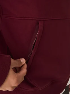 Rouge baie - Sweat à enfiler à capuche