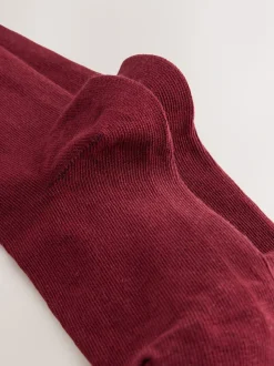 Rouge bordeaux - 2 Chaussettes genoux riches Nœud en coton Lot