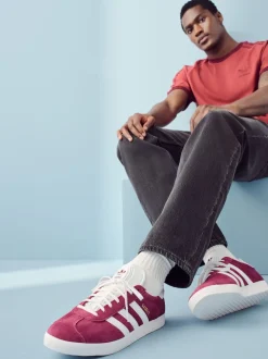 Rouge bordeaux - adidas Originals Gazelle Trainers