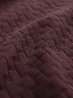 Rouge bordeaux - Ajustement régulier - Polo habillé en jacquard