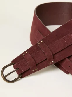 Rouge bordeaux - Ceinture FatFace en daim