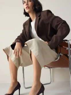 Rouge bordeaux - Chaussures de milieu de terrain en cuir