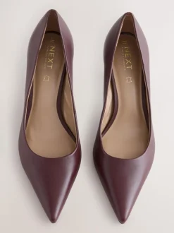 Rouge bordeaux - Chaussures de milieu de terrain en cuir