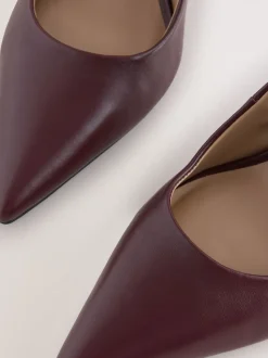 Rouge bordeaux - Chaussures de milieu de terrain en cuir