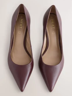 Rouge bordeaux - Chaussures de milieu de terrain en cuir