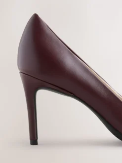 Rouge bordeaux - Chaussures de milieu de terrain en cuir