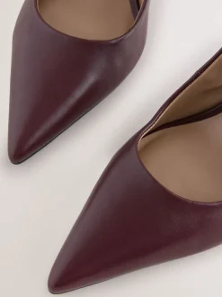 Rouge bordeaux - Chaussures de milieu de terrain en cuir