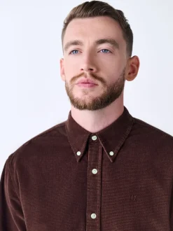 Rouge bordeaux - Chemise de cordon à manches longues