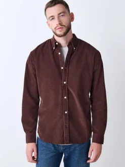 Rouge bordeaux - Chemise de cordon à manches longues