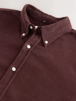 Rouge bordeaux - Chemise de cordon à manches longues