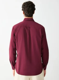 Rouge bordeaux - Chemise Oxford Guinness à manches longues
