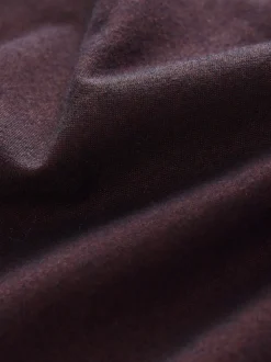 Rouge bordeaux - Chemise Oxford douce à manches longues