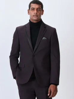 Rouge bordeaux - Coupe sur mesure - Veste de smoking à revers inset