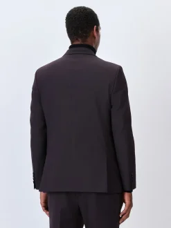 Rouge bordeaux - Coupe sur mesure - Veste de smoking à revers inset