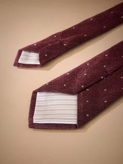 Rouge bordeaux - Cravate Signature en soie italienne