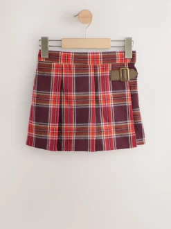 Rouge bordeaux - Ensemble Skort et collants à carreaux (3mois7ans)