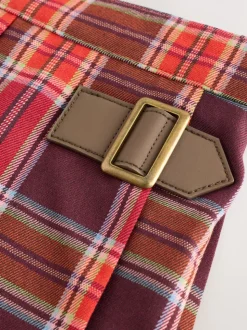 Rouge bordeaux - Ensemble Skort et collants à carreaux (3mois7ans)