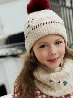 Rouge bordeaux - Ensemble bonnet et snoods (1-16ans) (1-16ans)