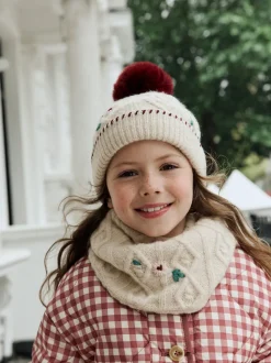 Rouge bordeaux - Ensemble bonnet et snoods (1-16ans) (1-16ans)