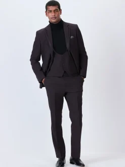 Rouge bordeaux - Gilet de costume de smoking