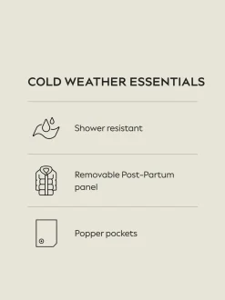 Rouge bordeaux - Manteau de grossesse Résistant à la douche