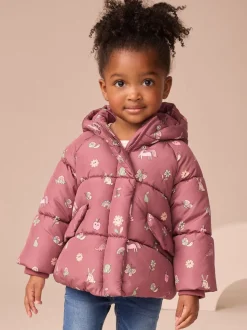 Rouge bordeaux - Manteau Résistant à la douche doublé de fausse fourrure (3mois-7ans)